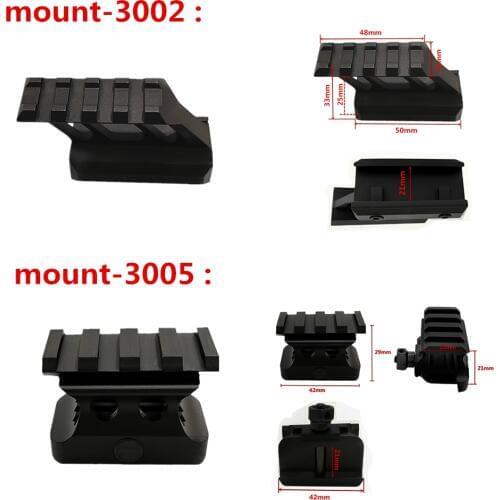 Tactical Raise Sight Scope Mount with Top 4 Slots Picatinny Rail Mount Riser Mount Adapter for Hunting Airsoft Red Dots Scope