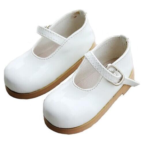 [wamami] 01# White 1/3 SD AOD DOD BJD Dollfie Patent Pu Leather Shoes