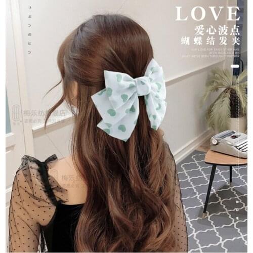 Three-layer Love Big bow Hairpins Korean Hairgrips For Girls Hair Accessories Hair Clips For Girls Hairpin Hair Bows