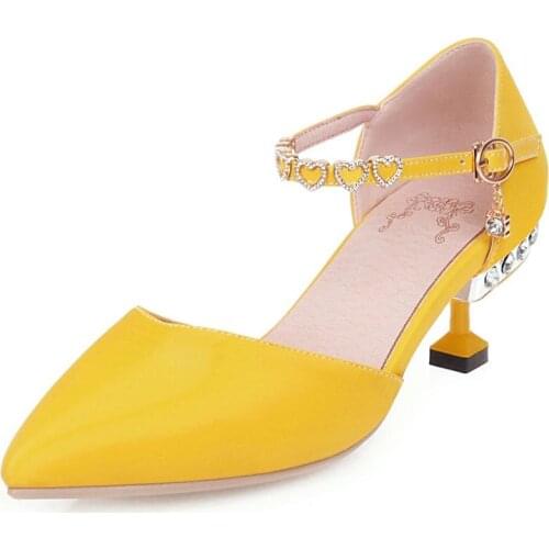 2020 new High heels Sandals Women Pumps Women Shoes Pointed toe Shoes 5CM Low Heels Female Wedding Party Shoes sandalia feminina