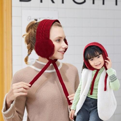 Girls Winter Headwear Keep Ears Warm Knitting Cool Female Costume Accessories Headbands Kids Ears Warmer Fashion Woman Hair Band