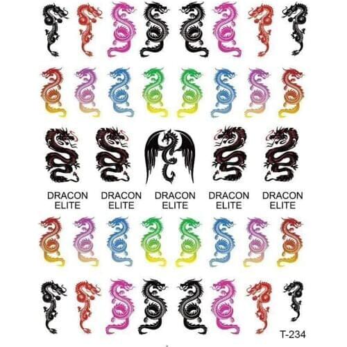 1 Sheet Nail Art Decals Chinese Dragon/Leaf/Cartoon Beautiful Girl/Milk Ultra-thin Back Glue Self Adhesive Nail Sticker Tr#076