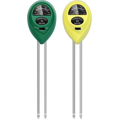 2Pcs Soil PH Meter 3 in 1 Gardening Tool Soil Tester Kit with Moisture Light and PH Test for Garden Farm Lawn Indoor