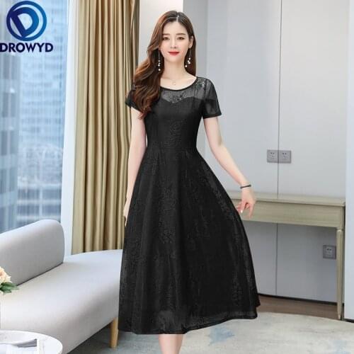 2021 Red Chiffon Lace Stitching Dress Plus Size Bodycon Party Women Maxi Vestidos Summer Vintage Casual Beach Elegant Midi Dress