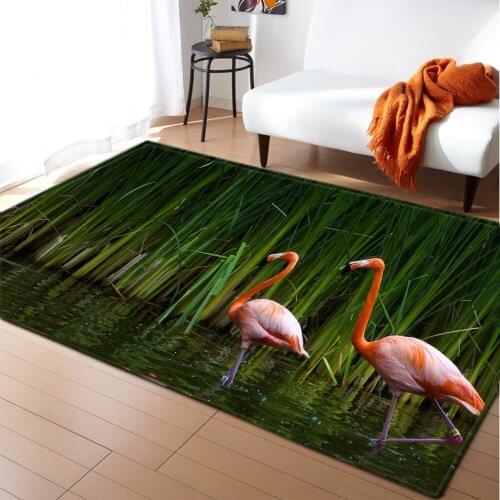 Flamingo Pattern 3D Printing Carpets For Baby Playground Area Rugs For Child Room Play Game Rug Bedroom Mats Tent Floor Kids Big