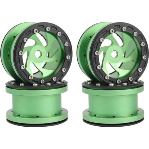 4Pcs Metal 2.2 Beadlock Wheel Rim Hub for 1/10 RC Crawler Car Axial SCX10 RR10 Wraith 90048 Traxxas TRX4 TRX6