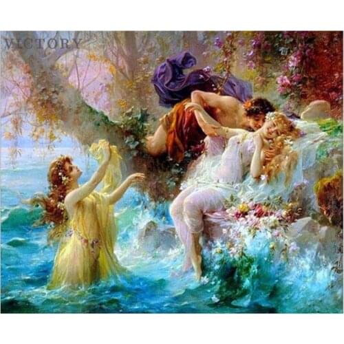 5D Diy Diamond Painting Full Square/ Round Drill Embroider Girl and Angel Picture Diamond Mosaic Cross Stitch Room Decor Gifts