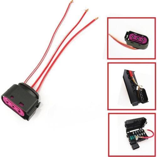 Auto AC AD Battery Circuit Fuse Box Cable Wire Plug 3Pins For Golf 4 MK4 Bora Beetle Octavia Seat Leon Toledo A3 S3 1J0 937 773