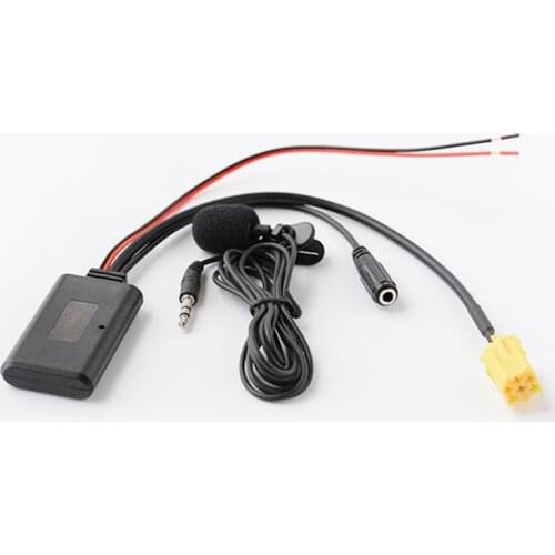 Biurlink Car Microphone Handsfree Radio Aux Input Adapter Stereo Bluetooth Auxliary Audio Cable For Alfa Romeo Fiat Lancia