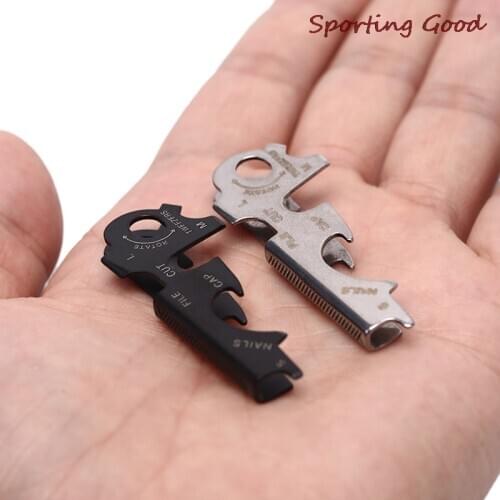 High Quality Outdoor Tools 8 In 1 Multitools EDC Stainless Steel Keychain Outdoor Survival Gear Gadget Pocket Tool