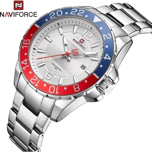 NAVIFORCE Original Luxury Calendar Quartz Male Watches 3ATM Waterproof Business Wristwatch With Luminous Hands Relogio Masculino