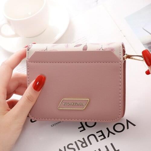 Women Short Wallet Small Zipper Key Case for Female PU Leather Coin Purse Ladies Money Pockets Hasp Card Holder monedero mujer