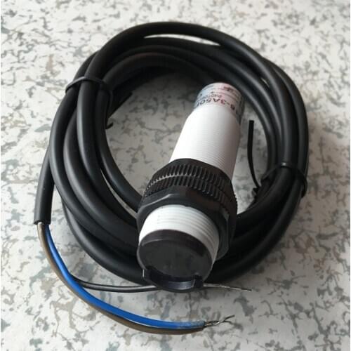 M18 Diffuse type PNP/ NPN NC NO DC 3 wires photoelectric sensor detect distance 50cm adjustable photocell switch normally close