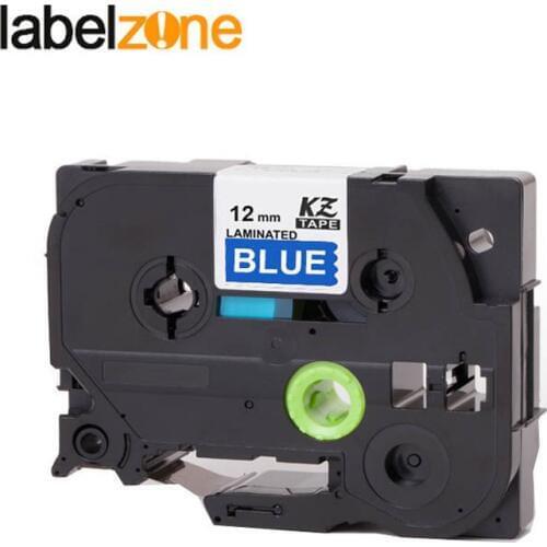 White on blue 12mm Tze535 Compatible Brother p-touch label printers Refill Label Tape Tze-535 tz-535 tze tz 535 tz535 ribbon