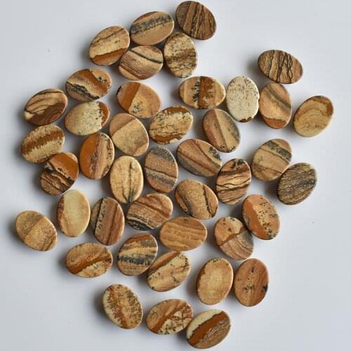 Fashion high quality natural Picture stone Oval CAB CABOCHON 13x18mm beads for jewelry accessories making wholesale 50pcs/lot