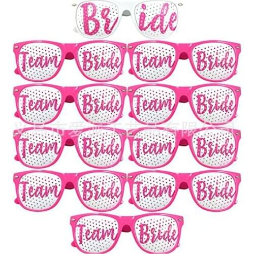 1pcs Bachelorette Hen Party Supplies Bride/Team Bride Glasses Wedding Party Decor Night Party Bridal Themed Favors DT9