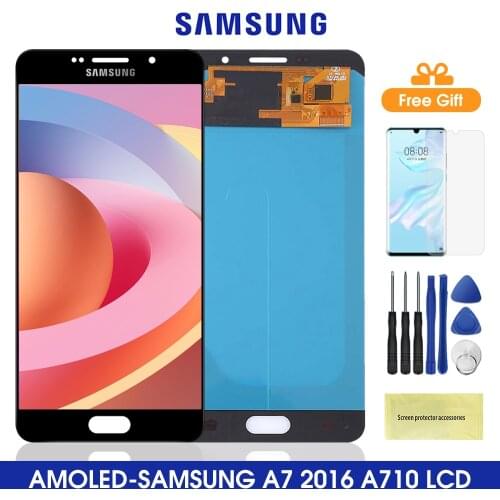 5.5''Original A710 LCD for SAMSUNG Galaxy A7 2016 LCD Display Touch Screen Digitizer Replacement For Samsung A710 A710F A7100