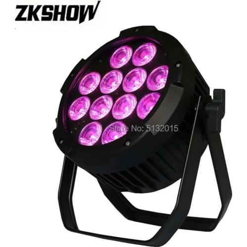 2PCS/Lot IP65 12*15W Flat Par Wash Light RGBWA+UV LED Outdoor for Garden Park Music Party Wedding Pro Stage DJ Disco Lighting