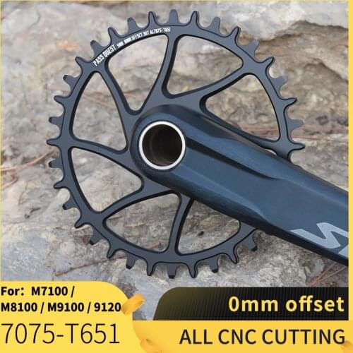 PASS QUEST For M7100 M8100 M9100 9120 MTB 0MM Offset Chainring 30T-42T MTB Narrow Wide MTB Chainwheel For SHIMANO 12S Crankset