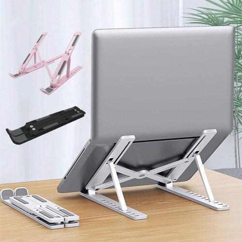 Laptop Stand Tablet Holder Desktop Foldable Holder Adjustable Riser Bracket Portable Holder Notebook & Tablet Accessories