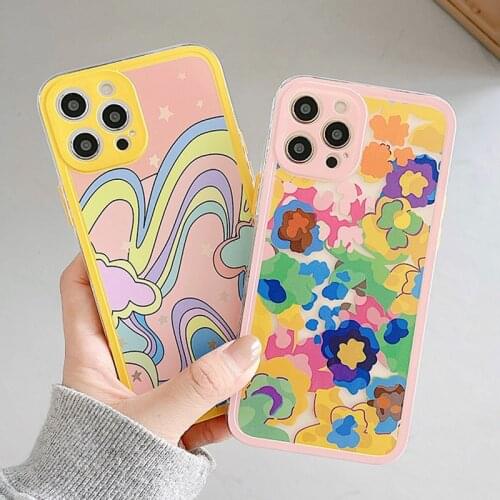 Colorful Graffiti Art Clear Phone Case For iPhone 12 11 Pro Max XR XS Max 7 8 Plus X SE 2020 12Mini Soft Shockproof Bumper Coque
