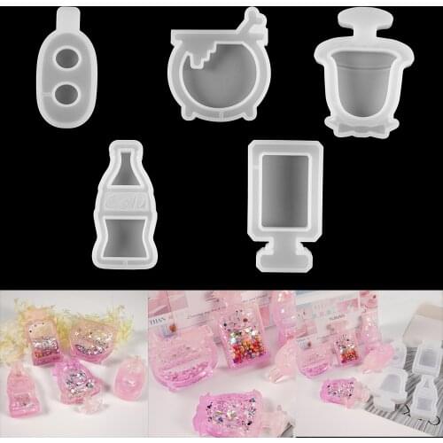 1pcs Pendant Mold Bear Horse Shaker Silicone Mold UV Epoxy Resin Mold Keychain Pendant Craft DIY Resin Making Jewelry Mold Tool