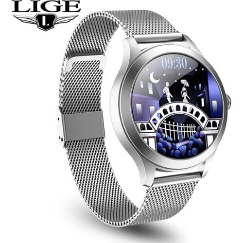 LIGE New Smartwatch Watch Heart Rate Monitor Sleep Monitoring Ip68 Waterproof Fashion Smart Watch Women for Android iOS