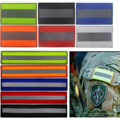 Reflective Alpha FSB Embroidery Badge Russian Tactical Morale Military Patch Denim Jacket Backpack Cloth Sticker 15 * 3 cm
