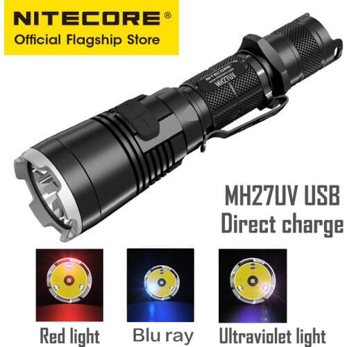 NITECORE MH27UV ultraviolet light rechargeable long-range outdoor lithium battery flashlight