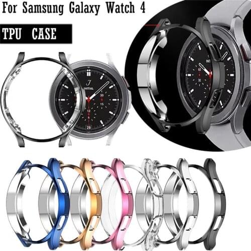 Screen Protective Watch Case For Samsung Galaxy Watch 4 Classic 42MM 46mm Protector Cover Shockproof TPU Transparent Shell