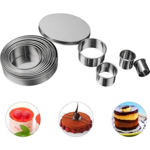 14pcs Cookie Cutter Tools Round Shape Stainless Steel Cookie Cutter Set Gingerbread Cake Biscuit Mould Fondant Cutter