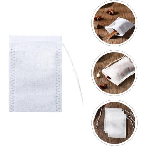 200Pcs Disposable Tea Filter Bags Tea Infuser Bag Drawstring Tea Bag Spices Bag