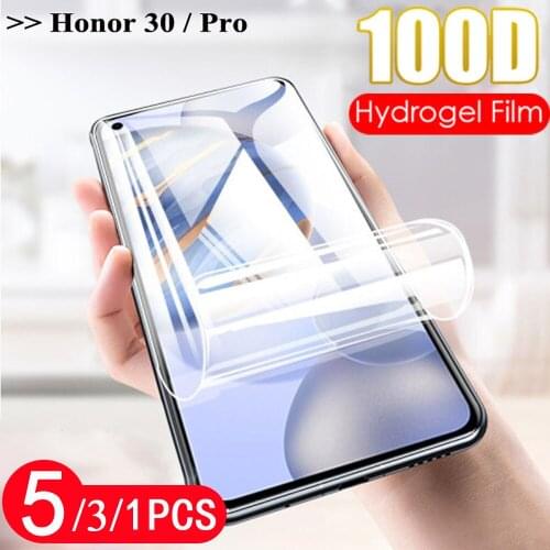 5/3/1Pcs for huawei honor 20 20s 20i view 30 pro plus lite 30s 30i v30 phone screen protector hydrogel protective film Not Glass