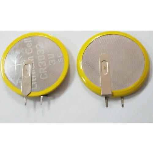 5PCS/LOT CR3032 SMD solder pin battery pin pitch 6mm exposed 4mm solder pin battery CR3032