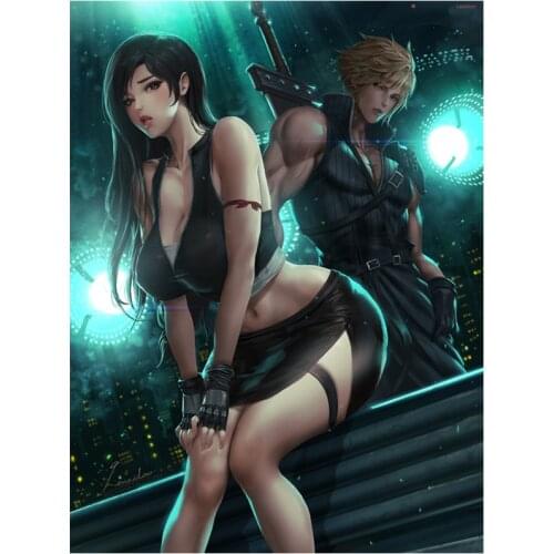 5D Diamond Painting Final Fantasy Game Full Square Drill DIY Cross Stitch Sexy Girl Anime Rhinestone Embroidery Mosaic Picture