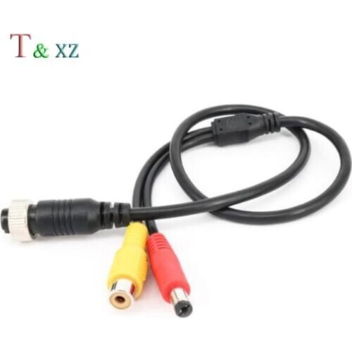 1 point 2 aviation AV extension cable car RCA DC audio cable female head to RCA DC male 50cm,Fast shipping