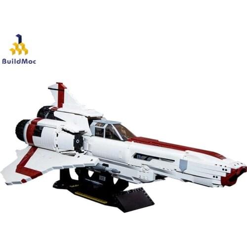 Buildmoc The Battlestars Galactica Colonial Viper Mkii Technical Space Battleship Space Weapon Building Block Model Kid Toy Gift