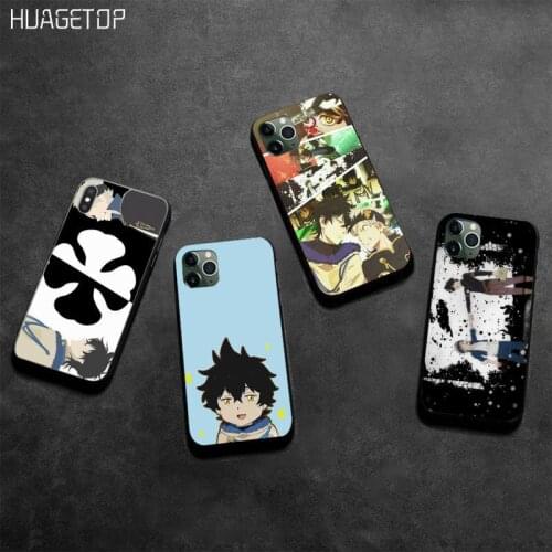 HUAGETOP anime Asta Yuno Soft black Phone Case for iphone 12 pro max 11 pro XS MAX 8 7 6 6S Plus X 5S SE 2020 XR case