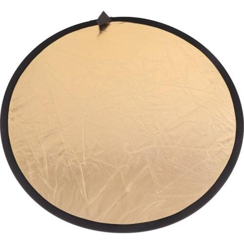 CY 24"/60cm Factory direct sale Handhold Multi Collapsible Portable Disc Light Reflector for Photography 2in1 Gold and Silver