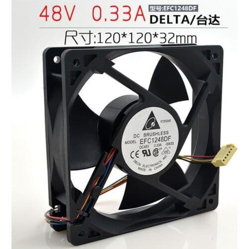 Delta EFC1248DF-F00 12032 DC 48V 0.33A 12cm 120*120*38MM 4-line Cooling Fan