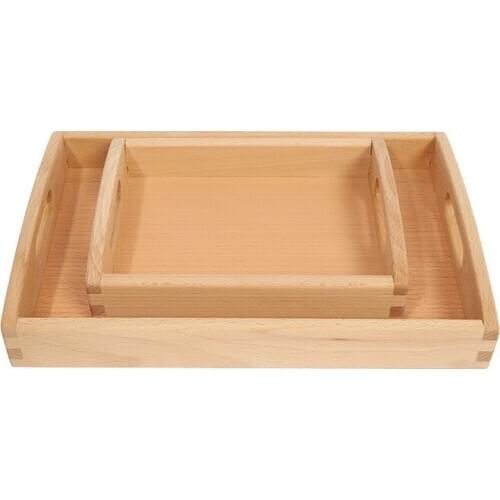 Wooden Pallet Tray for Classroom Collection Montessori Materials Home and Kitchen Supplies
