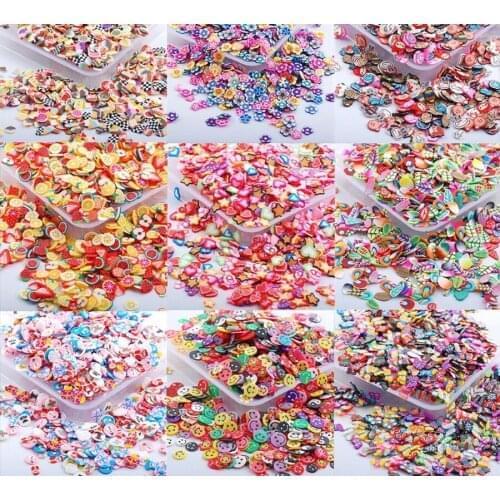 DHL 1000bag slime filler 1000pcs/bag Fruit slices Filler For Nail Art Tips Slime Fruit DIY slime Accessories Supplies Decoration
