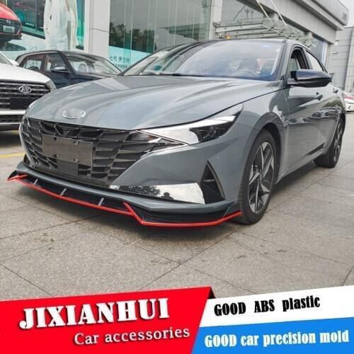 For Elantra Body kit spoiler 2021-2022 For Hyundai Elantra A ABS Rear lip rear spoiler front Bumper Diffuser Bumpers Protector
