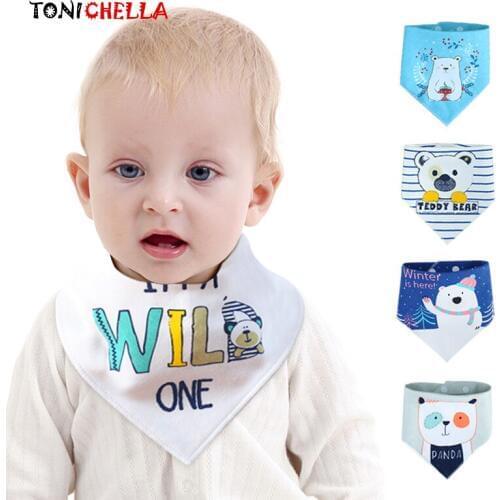 Cotton Baby Bibs Cute Cartoon Bandana Feeding Burp Cloth For Infant Newborn Saliva Towel Scarf Toddler Boys Girls Bibs CL5723