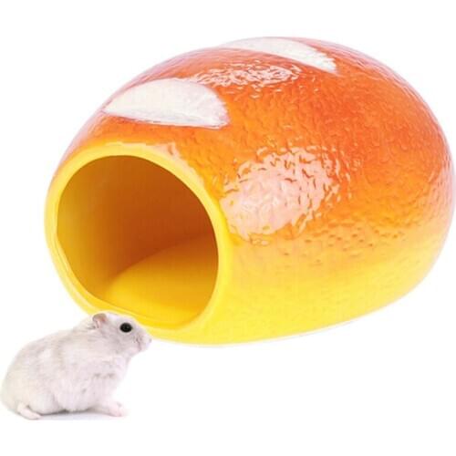 Ceramics Bread Small Pet Nest Cute Comfortable Hedgehog Hamster House Bed Cage Small Warm Cotton Sleeping Bed for Hamster