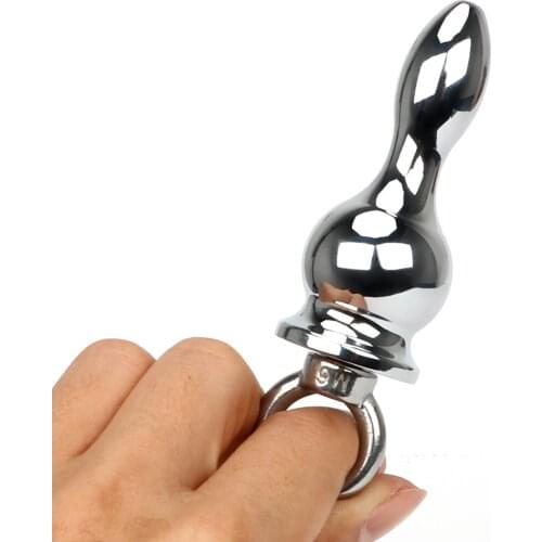 Ring Handheld Stainless Steel Anal Bead Anal Plug Anal Sex Toys Butt Plug Sex Products Sex Toys for Men Women