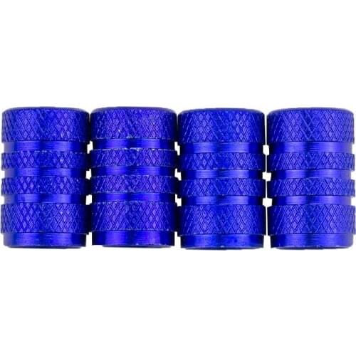 4Pcs Silver Car Tire Valve Stems Cap Knurling Style Tire Valve Cap Aluminum Tire Wheel Stem Air Valve Cap for US Schrader