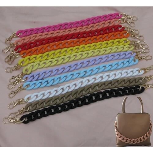 Fashion Woman Handbag Strap Chain Candy Color Matte Bag Accessory Chain Bag Chain Luxury Frosted Women Clutch Shoulder Chain Hot