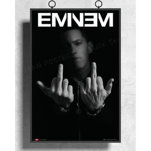 H219 New Eminem Fingers Wall Sticker Silk Poster Art Home Decoration Christmas gift