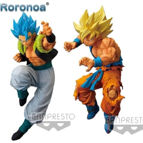 RORONOA Original Banpresto D B Super FES vol.13 SSGSS Gogeta Goku Action Figure Collectible Model Doll Toys Figurals Brinquedos